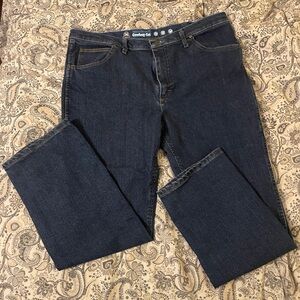 40x32 Wrangler Premium Performance Cowboy Cut Slim Fit Jeans Dark Wash